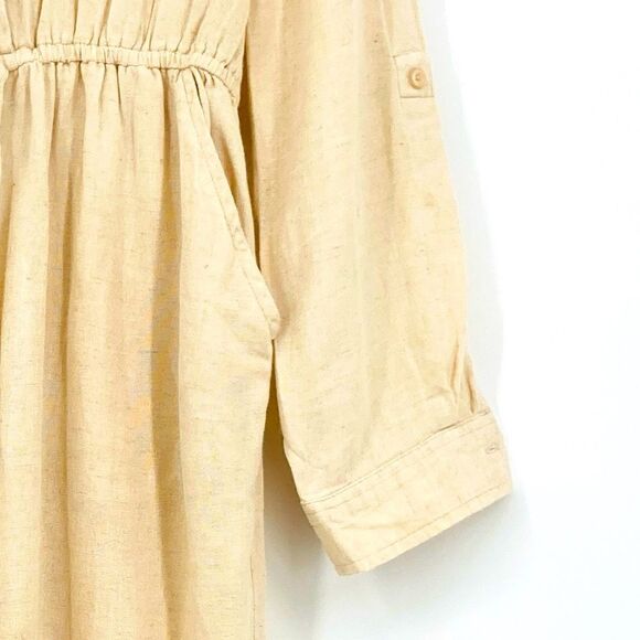 Sincerely Jules 100% Rayon Oatmeal Jumpsuit M - Picture 4 of 6